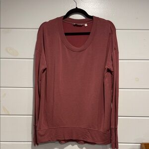 Athleta Brick Red Long Sleeve Top